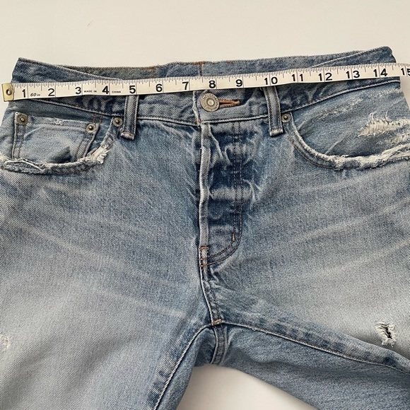 Mousey distressed tapered denim size 27 100% cotton jeans vintage. - Picture 11 of 13